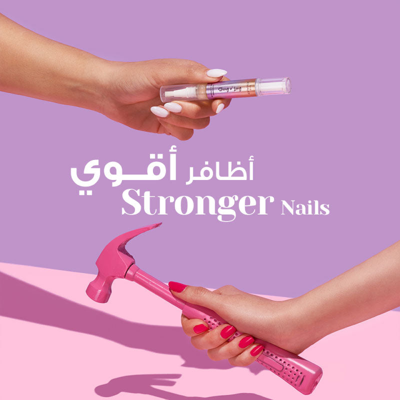 Strong n' Long - Nourishing Nail & Cuticle Oil -Nail oil growth serum top results effective hydrating cuticles long strong hard treat breakage gel polish damage UAE Egypt KSA 